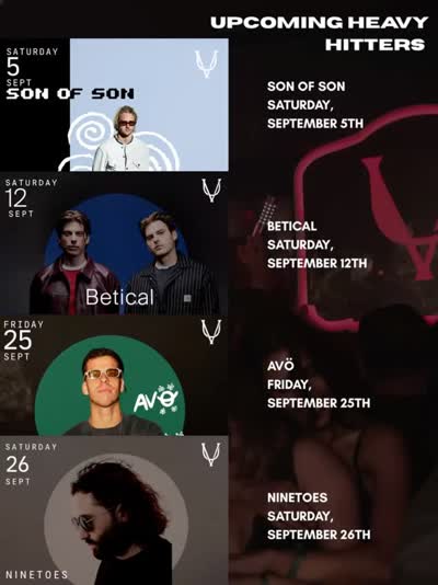 September at Unveiled. Four heavy hitters. Four nights built for the dance floor.