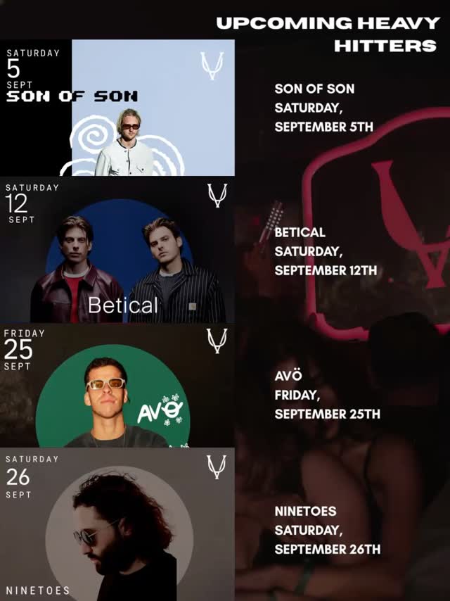 September at Unveiled. Four heavy hitters. Four nights built for the dance floor.