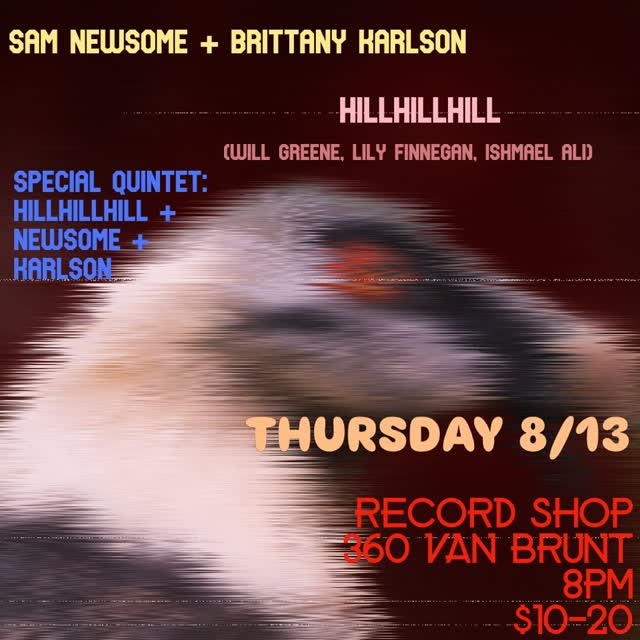 Last minute venue change! This Thursday’s show now at Record Shop!