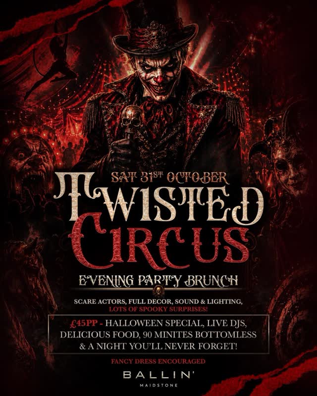 Twisted Circus Halloween Special Evening Party Brunch