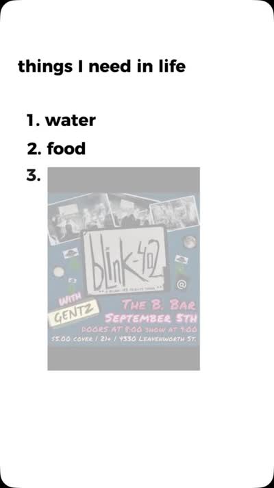 That’s right! We will be playing with our friends Blink 402 in Omaha September 5th! Join us for a rocking night.