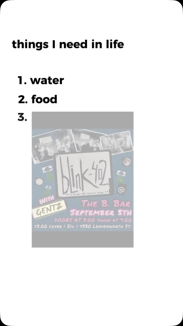 That’s right! We will be playing with our friends Blink 402 in Omaha September 5th! Join us for a rocking night.