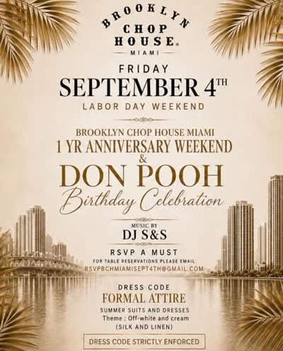 Labor Day Weekend: Brooklyn Chop House Anniversary & Doo-Wop Anniversary Celebrations