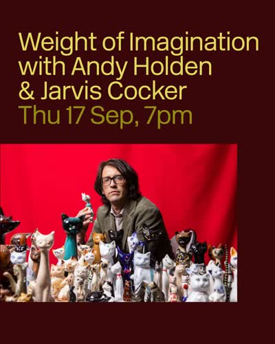 A one-of-a-kind event... Artist Andy Holden presents a one-man variety show in celebration of his new monograph.
