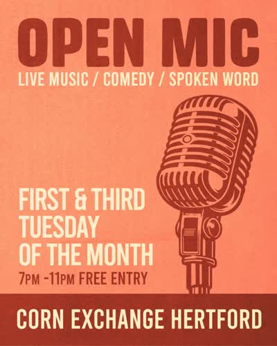 TONIGHT! Musicians, comedians, poets, storytellers open mic night