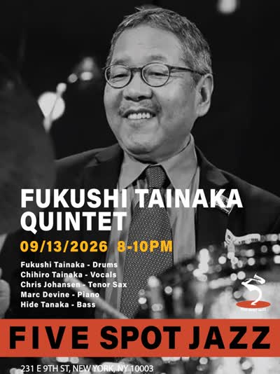 SEP 13 (SUN.) [FUKUSHI TAINAKA QUINTET]