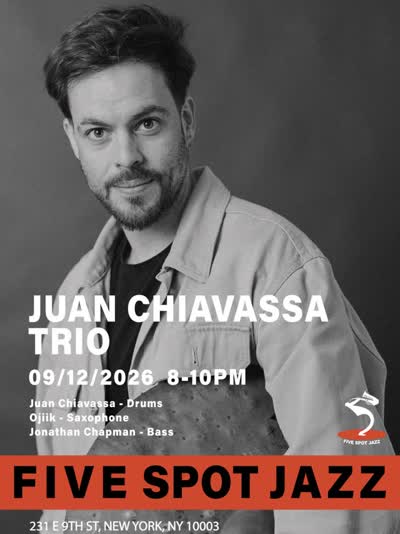 JUAN CHIAVASSA TRIO @ Five Spot Jazz