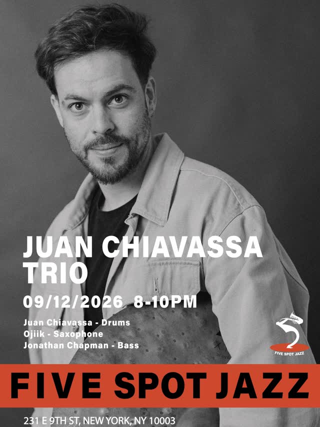 JUAN CHIAVASSA TRIO @ Five Spot Jazz