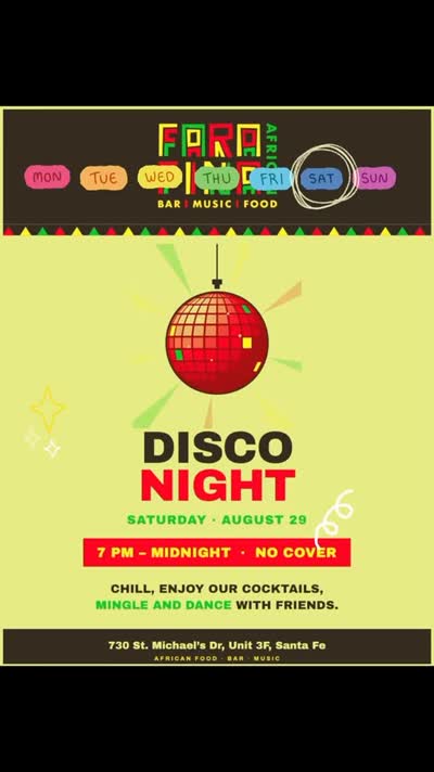 Rendez-vous tonight at Farafina!