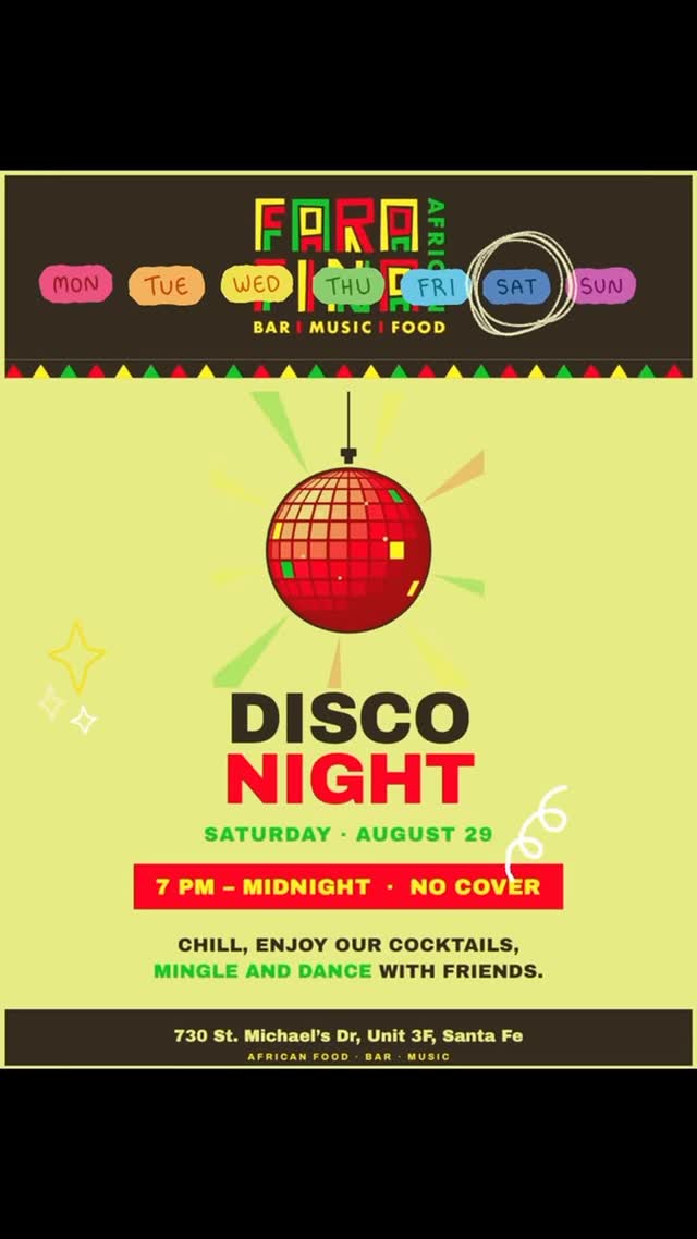 Rendez-vous tonight at Farafina!
