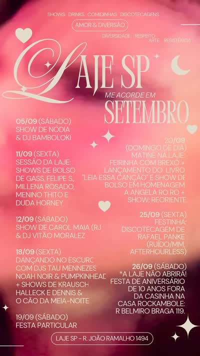LAJE SP em Setembro