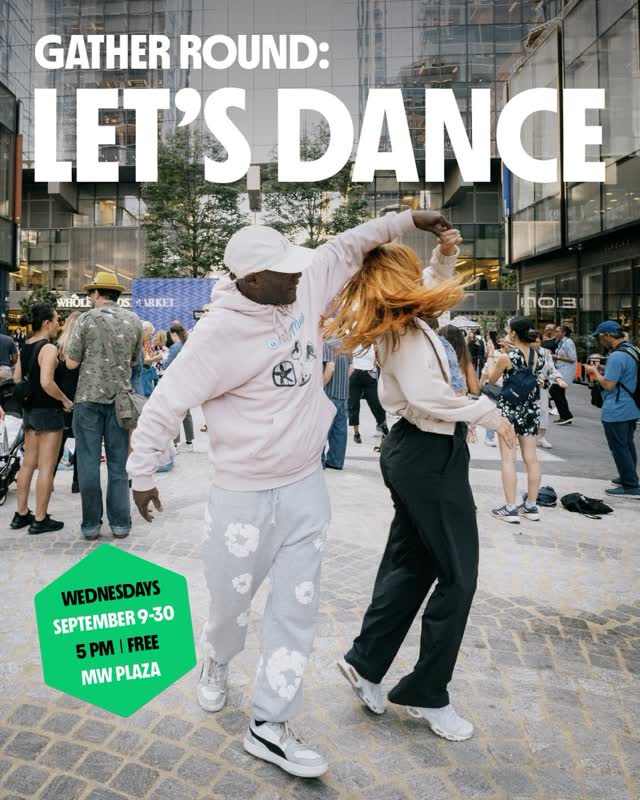 It’s time to dance! We’re teaming up with @worksandprocess to bring live bands, dance lessons, and performances by celebrated New York artists to Manhattan West Plaza, on Wednesday evenings in September.