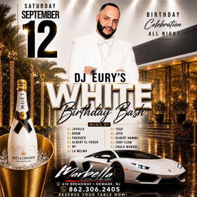 DJ EURY’S WHITE BIRTHDAY BASH