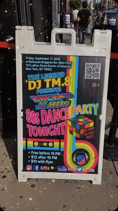 The Legend DJ TM.8 is taking over the standard nightlife hours — 9PM–4AM — on Friday, September 11th, 2026 at Mehanata Bulgarian Bar!