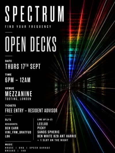 SPECTRUM // OPEN DECKS 🔊