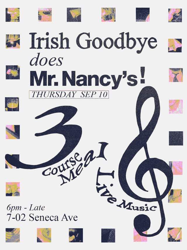 Irish Goodbye does Mr. Nancy's! 3 course Meal Live Music
