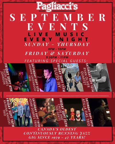 Pagliacci's September Events Live Music