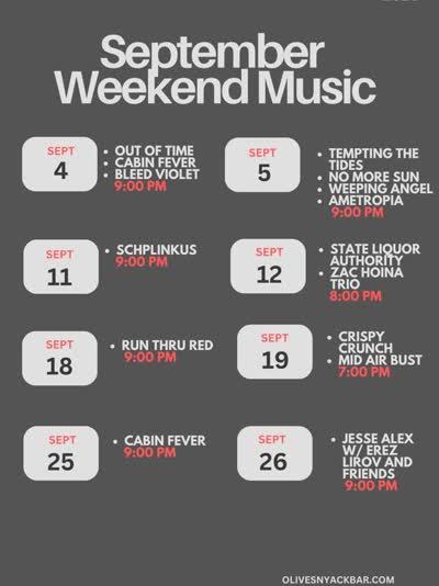 September Weekend Music