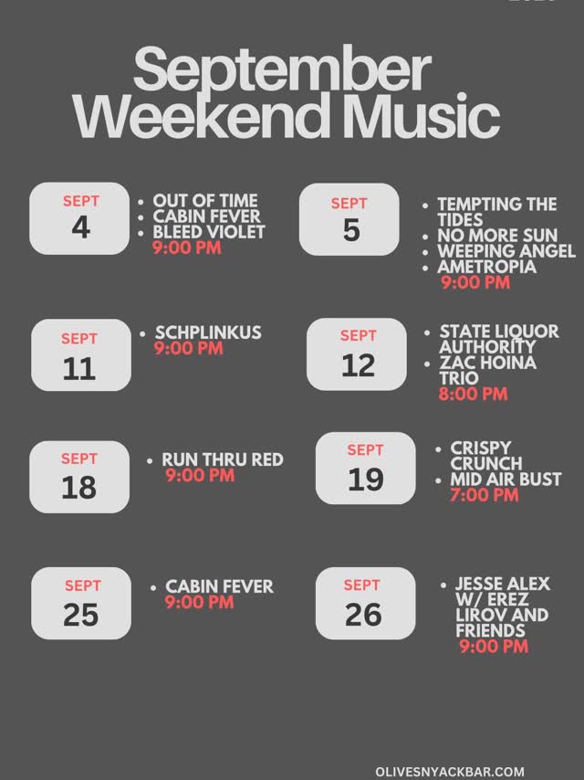 September Weekend Music