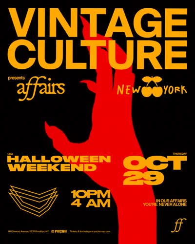 I’m bringing affairs back to Pacha NYC on Oct 29 to kick off an epic Halloween weekend under the cherries