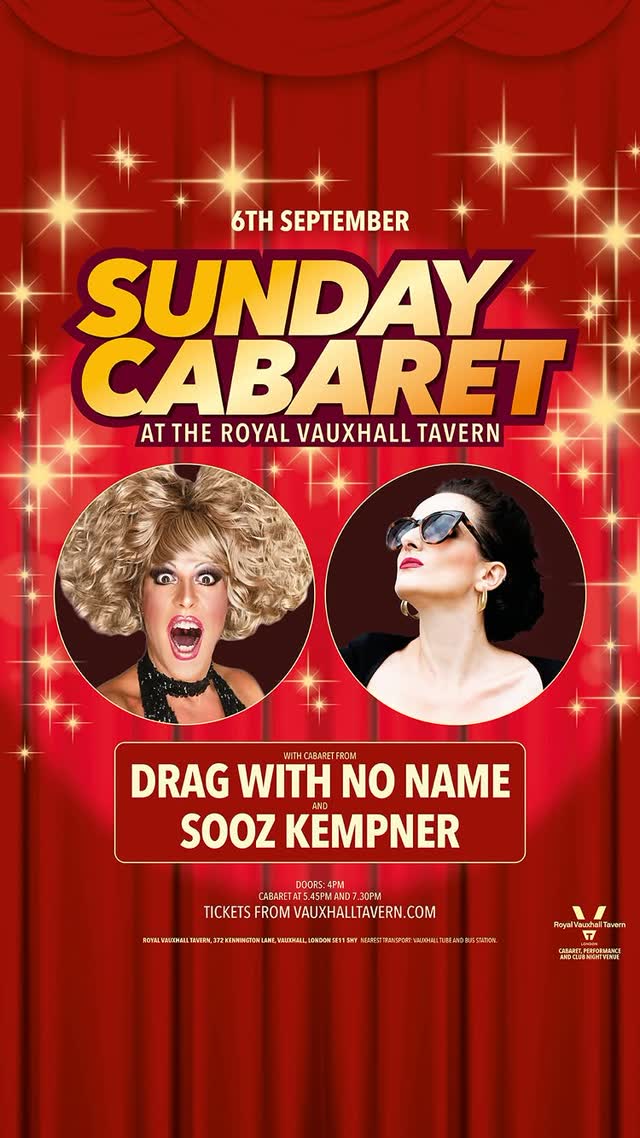 Double-bill of superb cabaret from Drag With No Name and Sooz Kempner