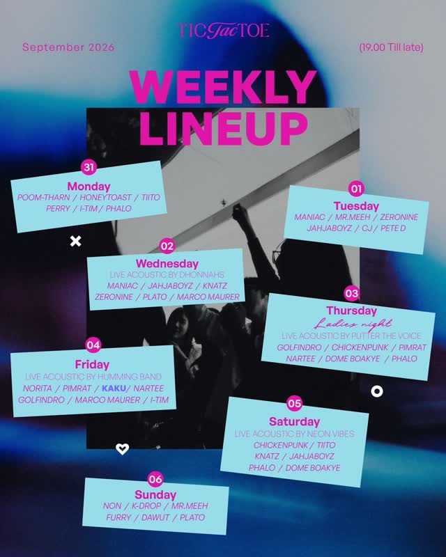 WEEKLY LINEUP September 2026