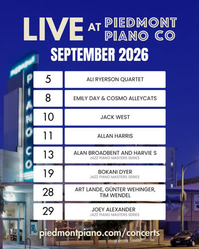 Coming Up This Month Live at Piedmont Piano Company! Join us for an exciting lineup of live jazz