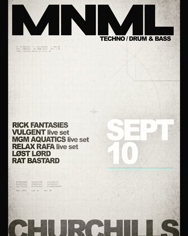 Techno / Drum & Bass night at Churchills
