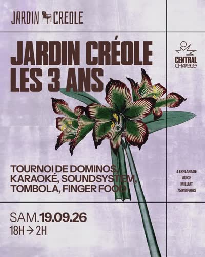 3ème anniversaire de @jardincreole_ : Soundsystem & Fête Créole