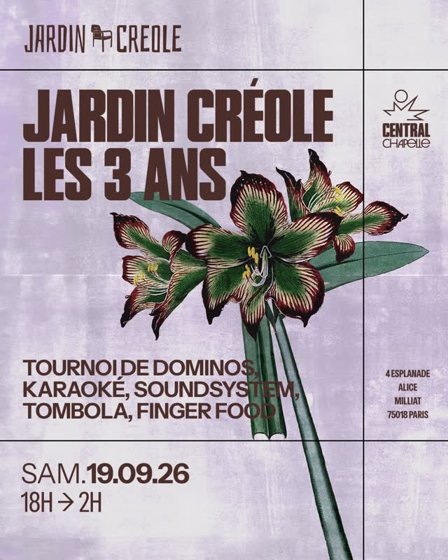 3ème anniversaire de @jardincreole_ : Soundsystem & Fête Créole