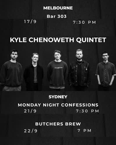 Super excited for a couple shows and to be bringing the band up to Sydney soon!