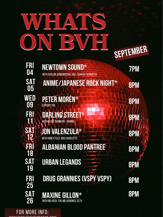 Whats On BVH September