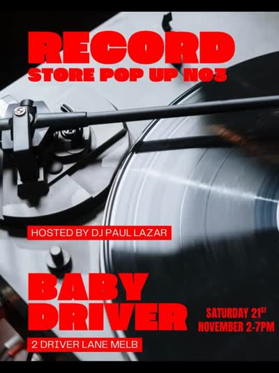 pop-up record store no 3 @baby.driver.bar