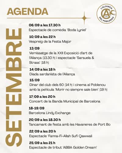 Agenda Setembre