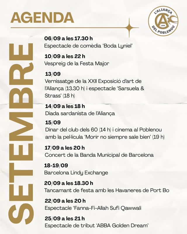 Agenda Setembre