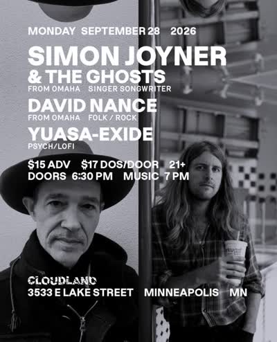 Simon Joyner & The Ghosts, David Nance, Yuasa-Exide at Cloudland