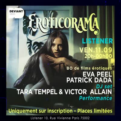 Listening session + performance + DJ set featuring soundtracks from 1970s erotic films