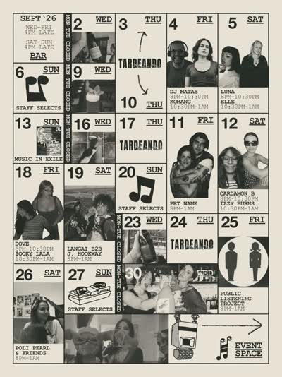 Event Space September 2026 Schedule