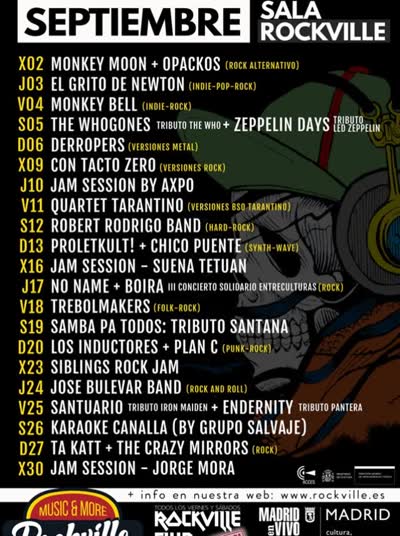 PROGRAMACIÓN SEPTIEMBRE! Rockville Club