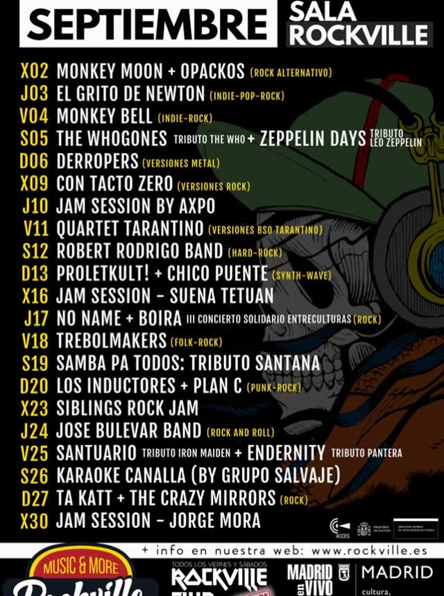 PROGRAMACIÓN SEPTIEMBRE! Rockville Club