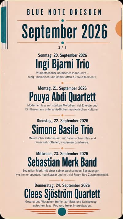 Blue Note Dresden September 2026