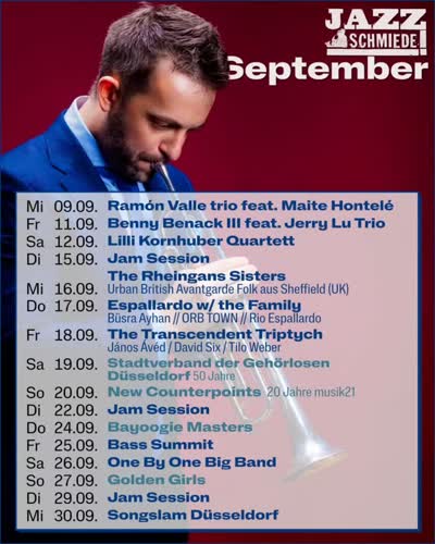 Neue Spielzeit in der Schmiede - Live-Music in Düsseldorfs schönstem Jazz-Club