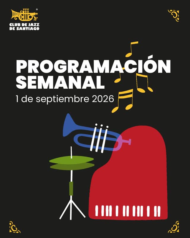 Programación de semana del 1 de septiembre de 2026. Este sábado se presentan 2 artistas/ bandas