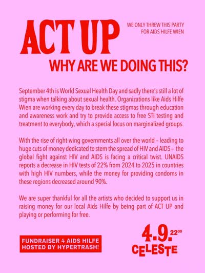 ACT UP Benefit Event for Aids Hilfe Wien
