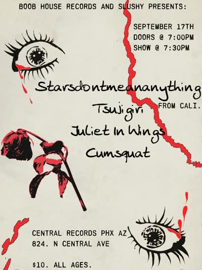 Boob House Records and Slushy Presents: Starsdontmeananything