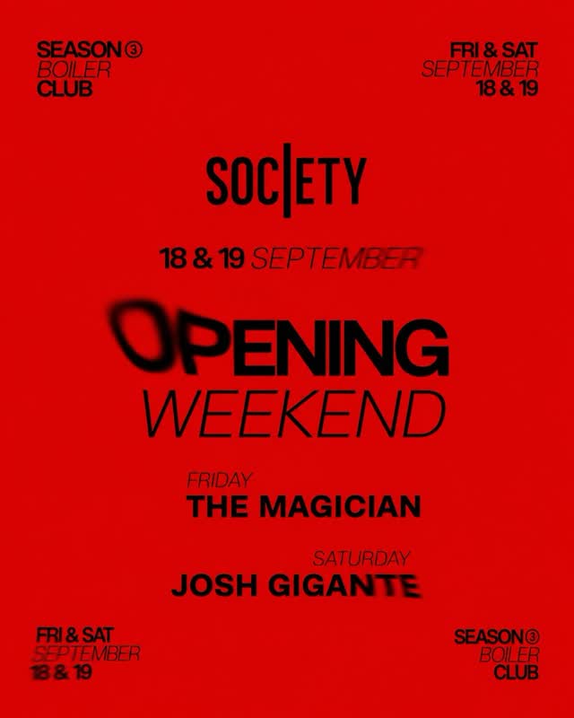 Season 3 Boiler Club Society Opening Weekend