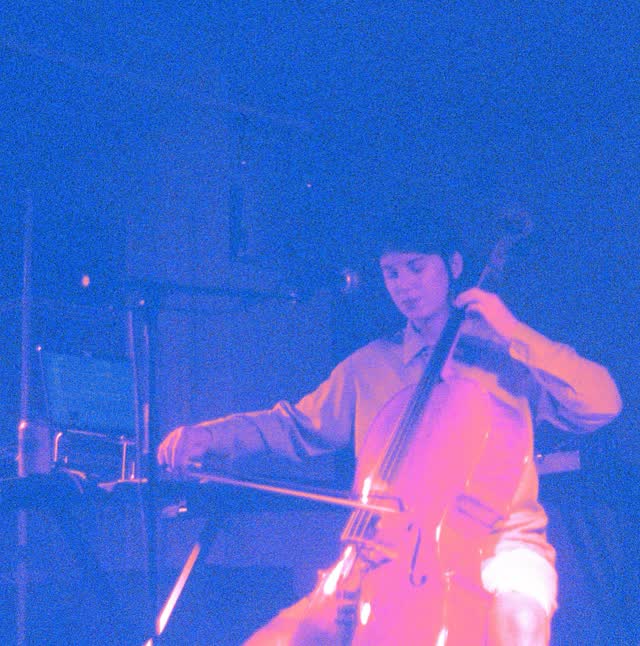 A cello and computer occurrence