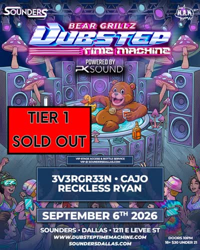 TIER 1 TICKETS ARE SOLD OUT !!️ Bear Grillz returns to Dallas THIS Sunday for Labor Day Weekend 🐻 Last year sold out before doors open so don’t sleep on tickets... See you there 👀 . . #DallasEDM #Dubstep #SoundersDallas #BearGrillz