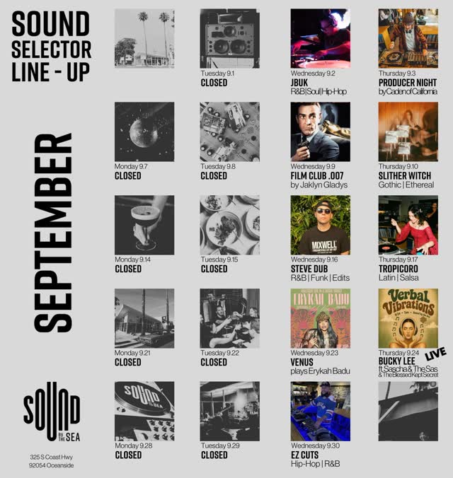 SEPTEMBER 2026 @ Sound by the Sea