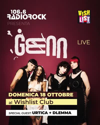 Radio Rock presenta @genntheband live al @wishlistclub!